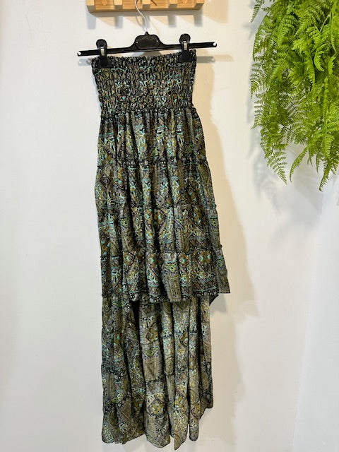 FALDA BOHO CORTA POR DELANTE